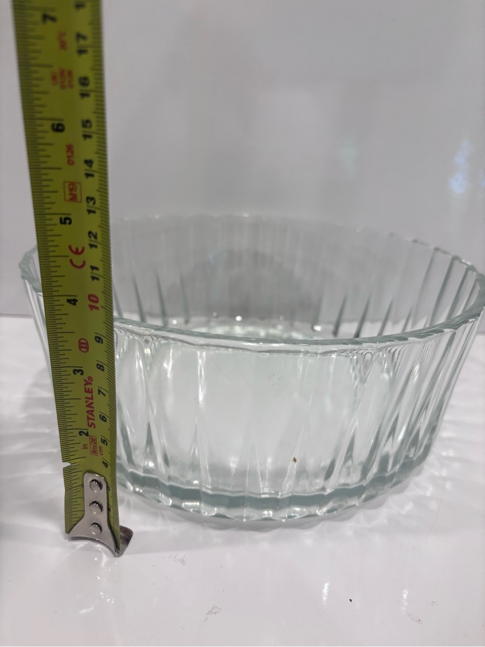 Vintage Turkish Pasabache Clear Glass Bowl With Ribbed Design VL5177 - Picture 7 of 7
